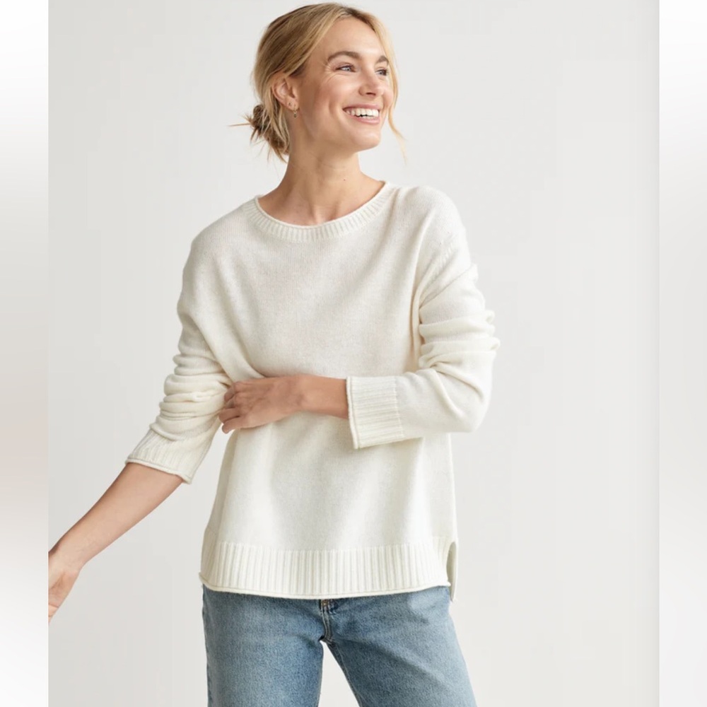 Jenni Kayne Everyday Crewneck Sweater in Ivory